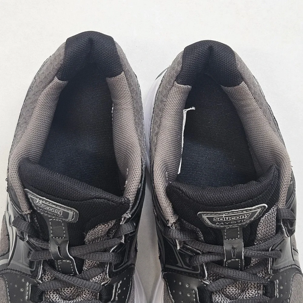 Saucony Mystic Men‎ Running Shoes Gray Black Athletic Sneakers Size 9.5⁸